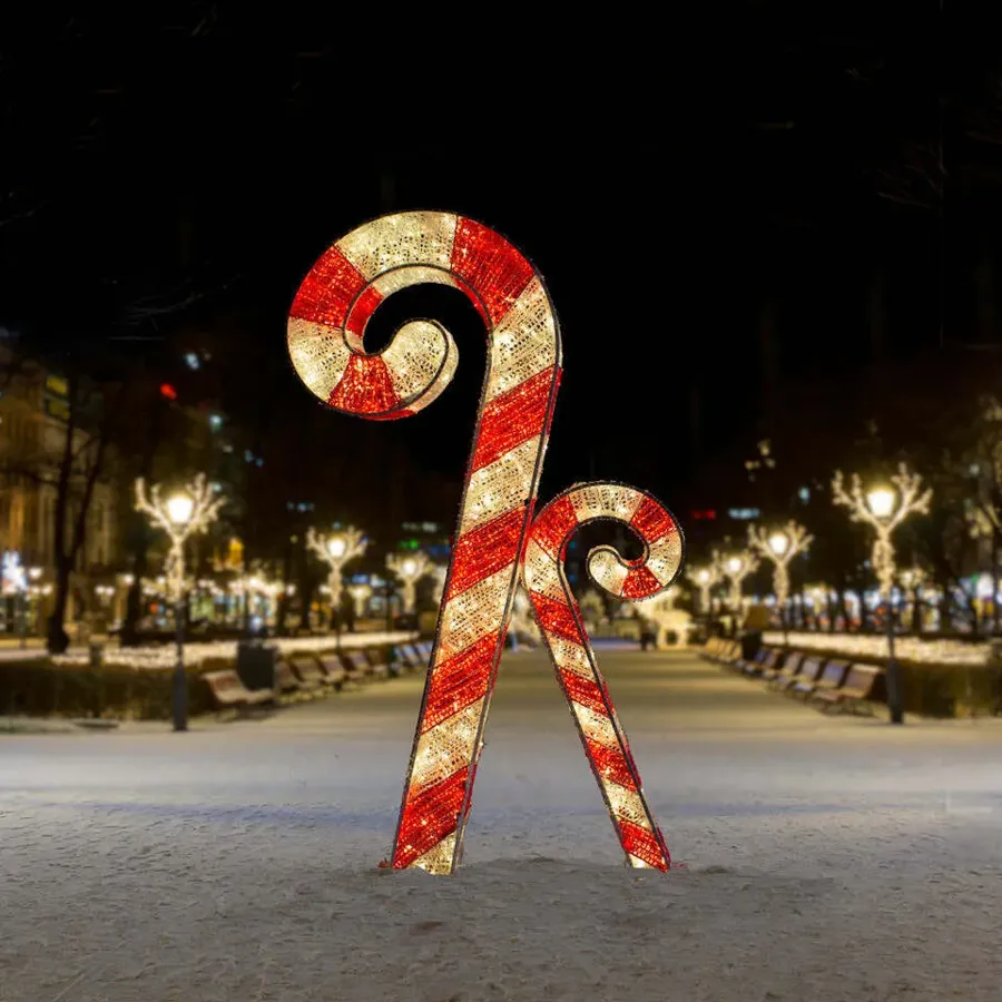 6ft Lighted Commercial Grade LED Candy Canes | Christmas Decoration