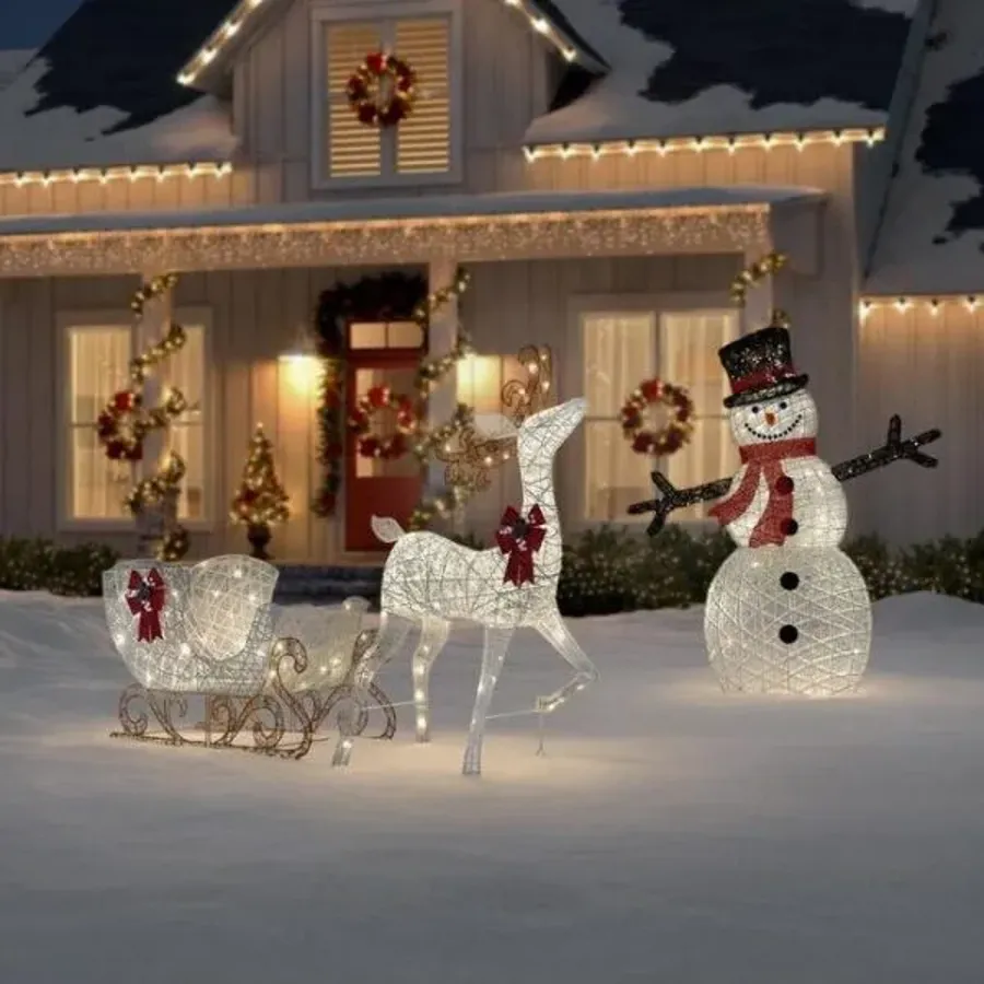 Christmas-Polar Wishes Motion Led Reindeer With Sleigh