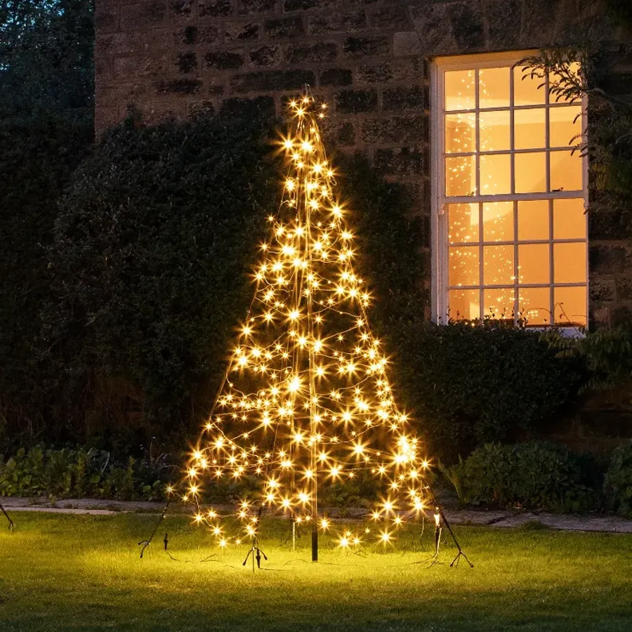 2m Warm White LED Outdoor Christmas Tree