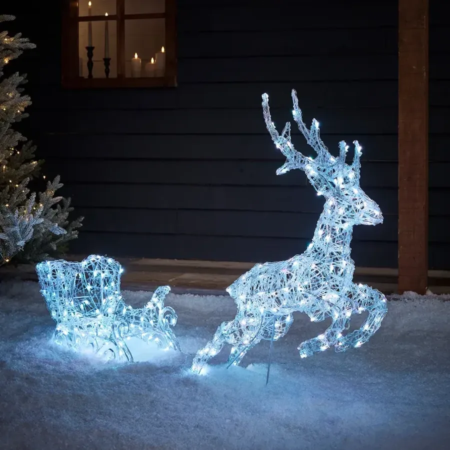 Smart Control Lighting - Reindeer and Sleigh Christmas Decoration