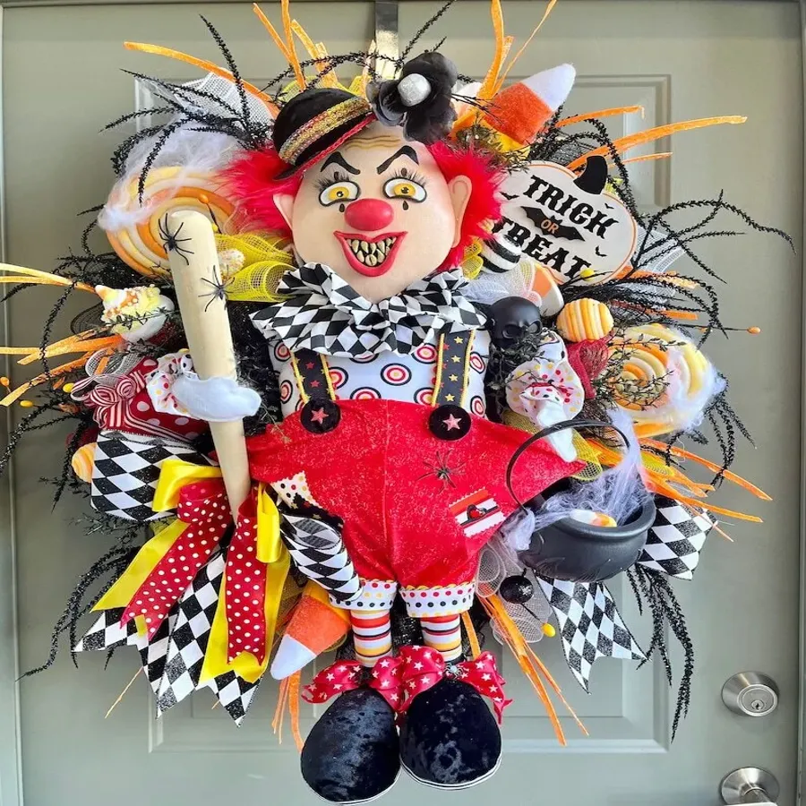 Killer Clown Wreath