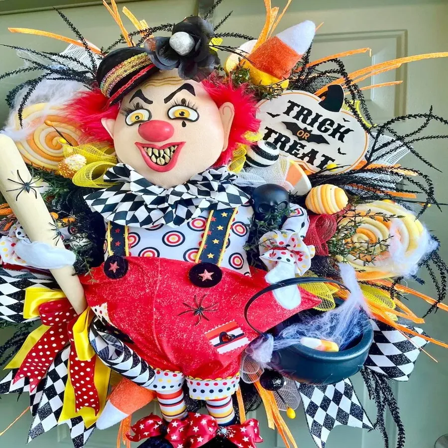 Killer Clown Wreath