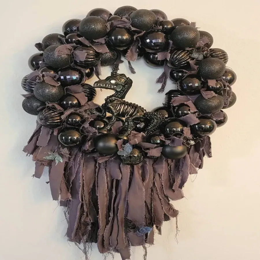 Halloween Skeleton Wreath