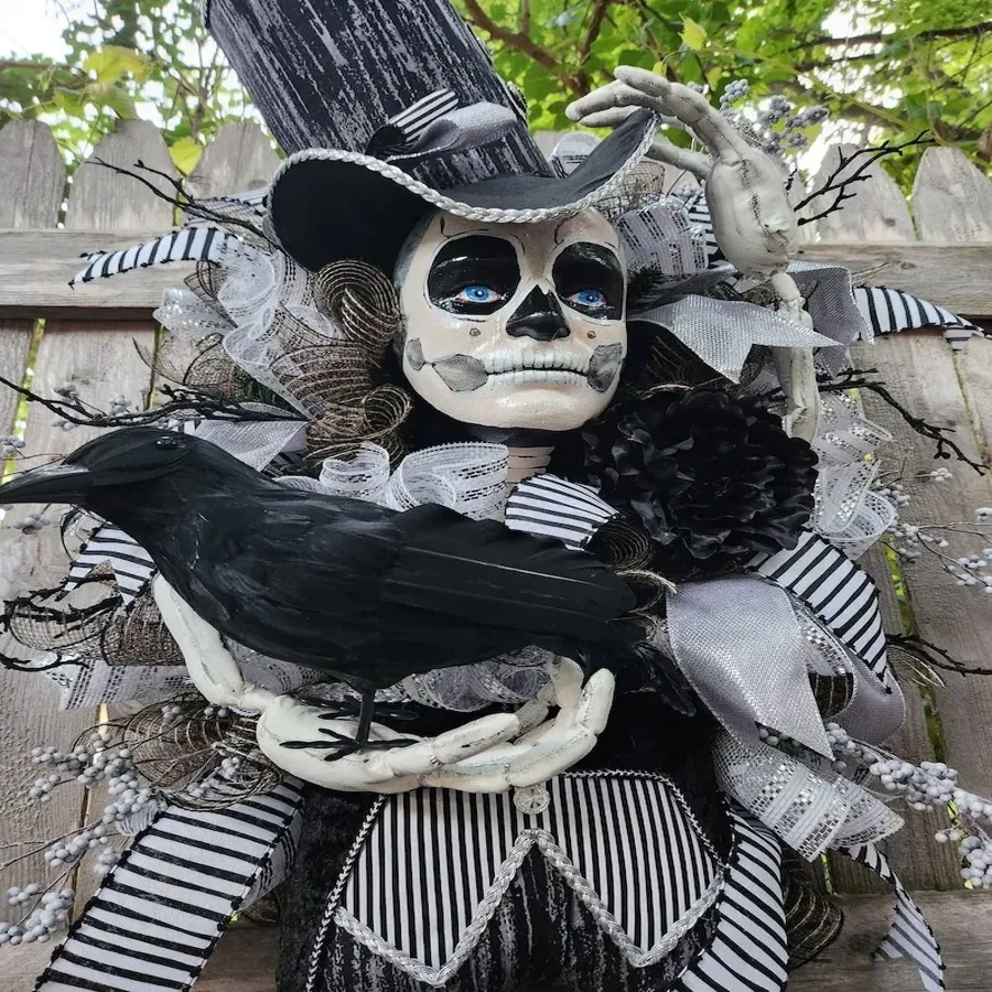 Delightfully Creepy Skeleton Wreath