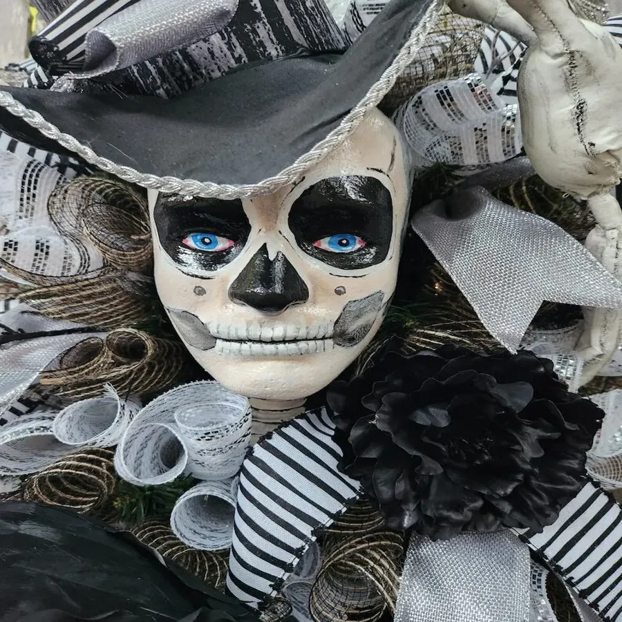 Delightfully Creepy Skeleton Wreath