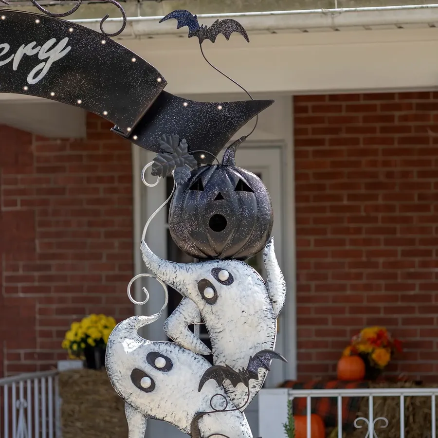 Large Halloween Cemetery Arch With Led Lights