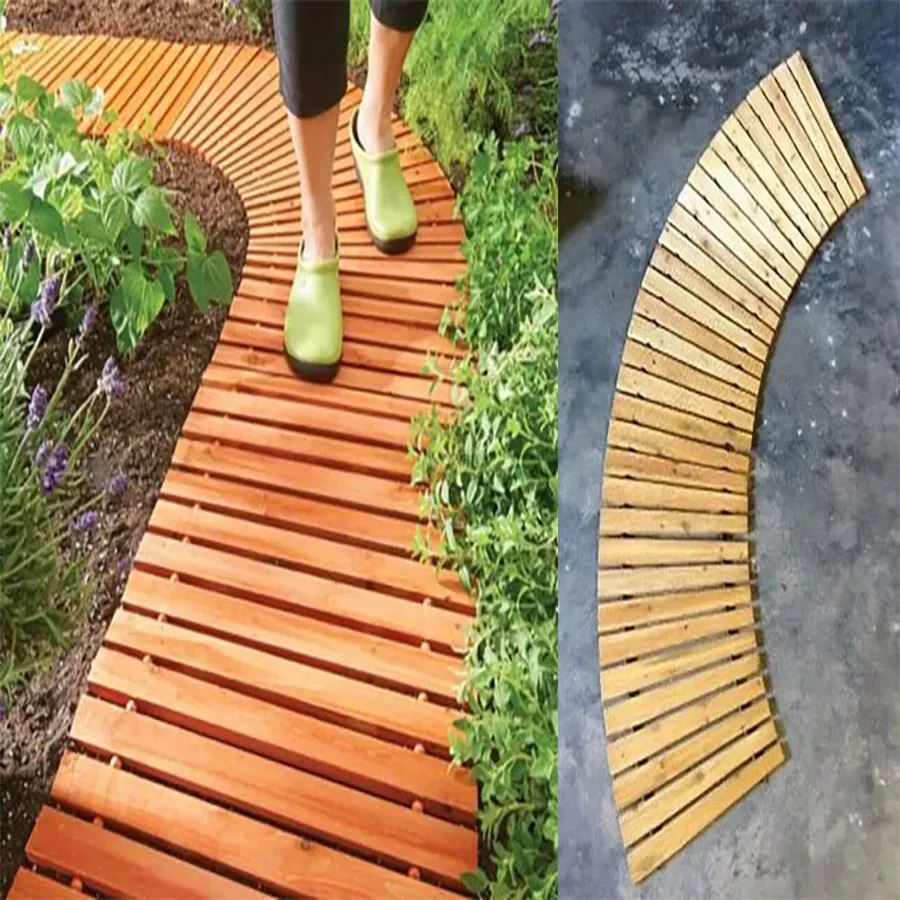 Portable Roll-Out Straight Hardwood Pathway