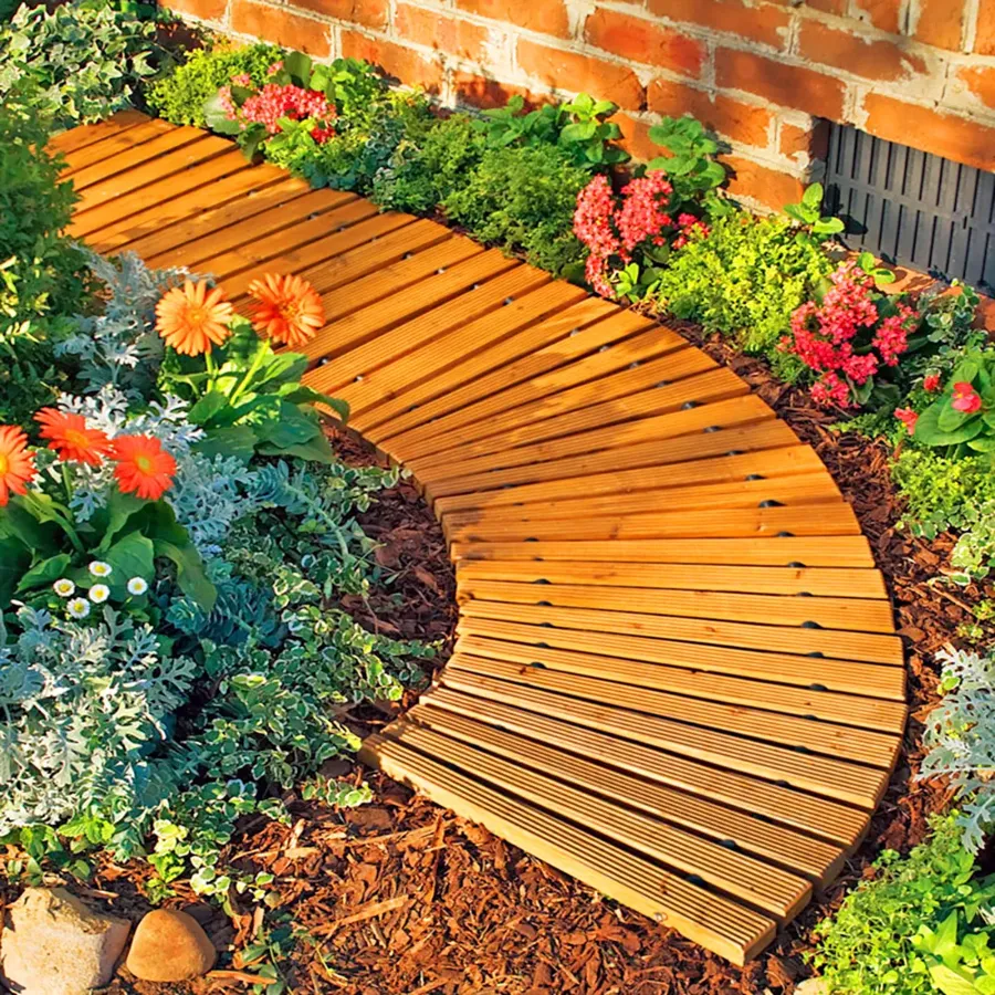 Portable Roll-Out Straight Hardwood Pathway