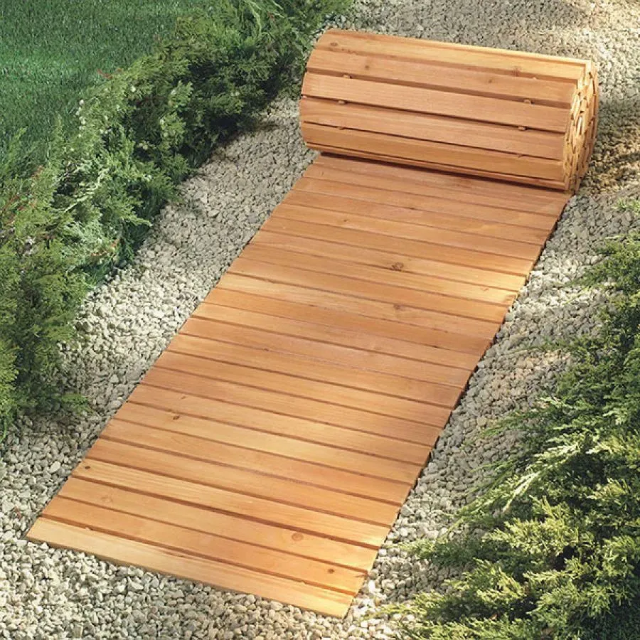 Portable Roll-Out Straight Hardwood Pathway