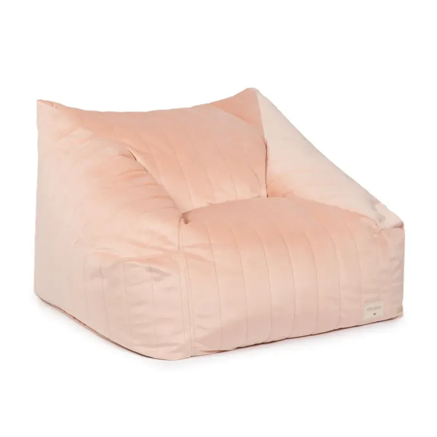 Velvet Beanbag in Bloom Pink