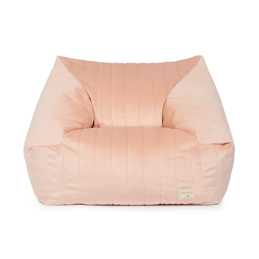 Velvet Beanbag in Bloom Pink