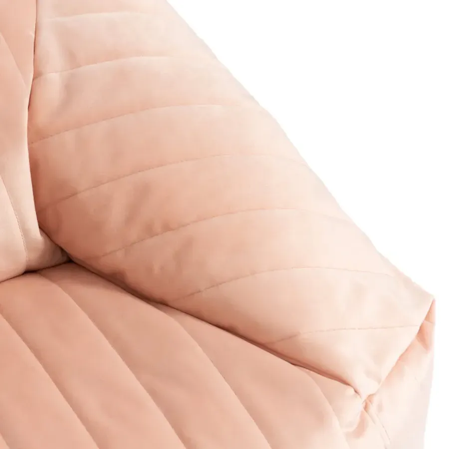 Velvet Beanbag in Bloom Pink