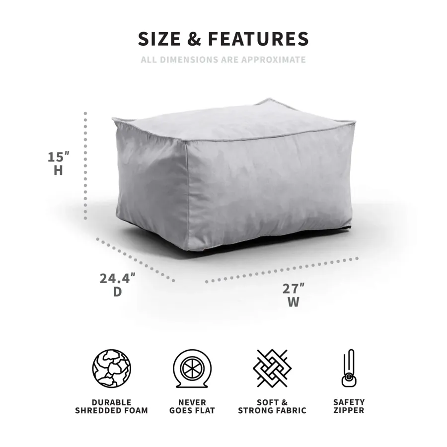 Lounger Ottoman Foam Filled Bean Bag