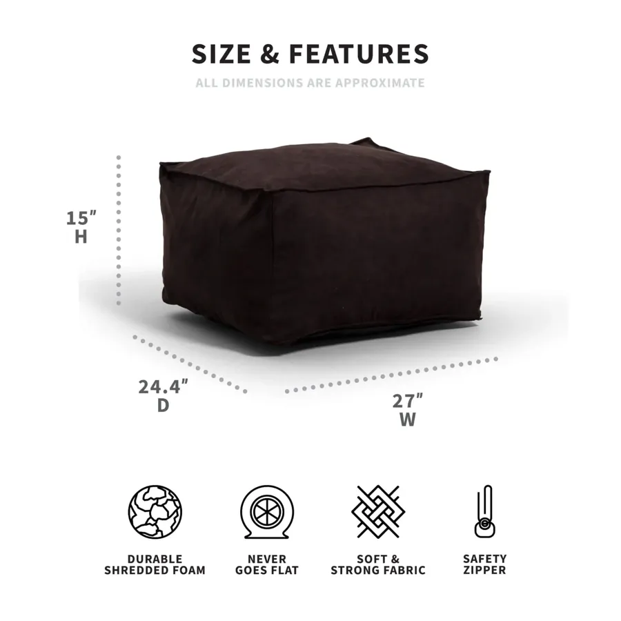 Lounger Ottoman Foam Filled Bean Bag