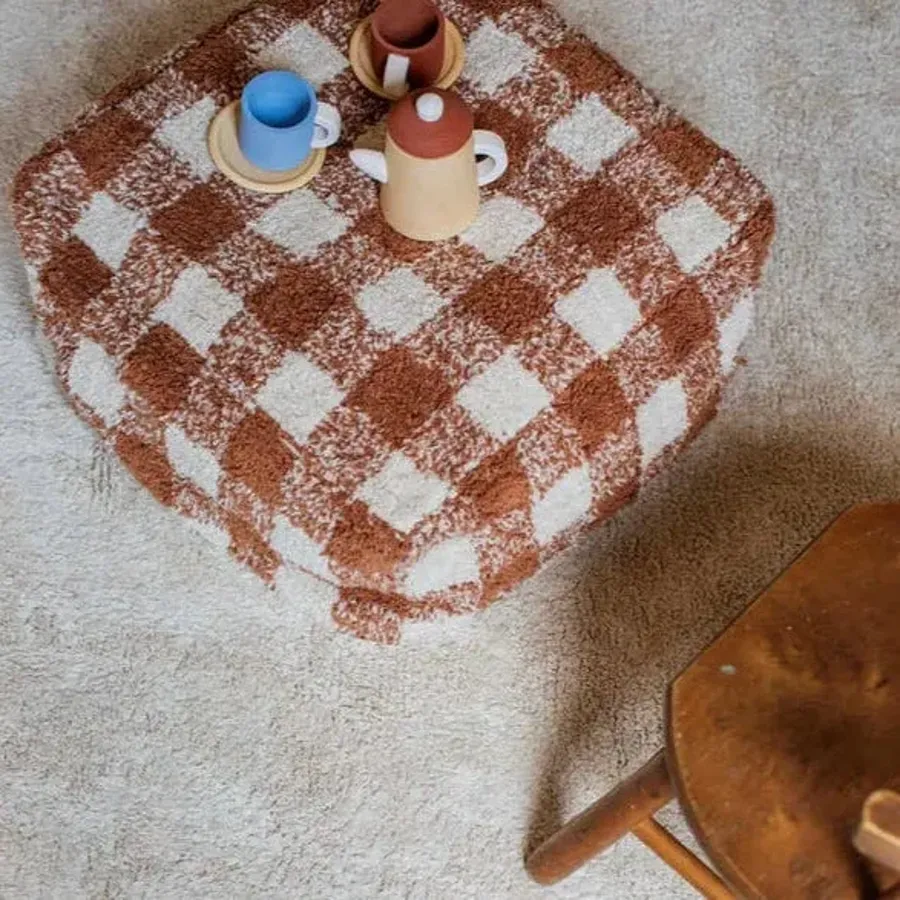 Vichy Pouf in Toffee