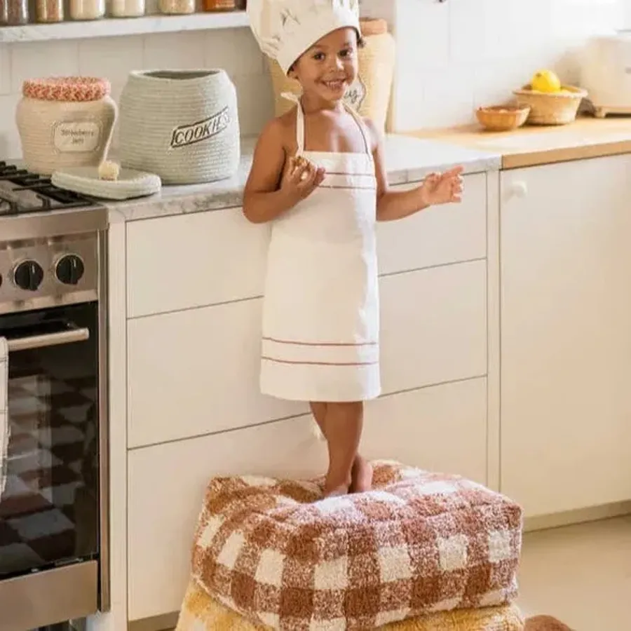 Vichy Pouf in Toffee