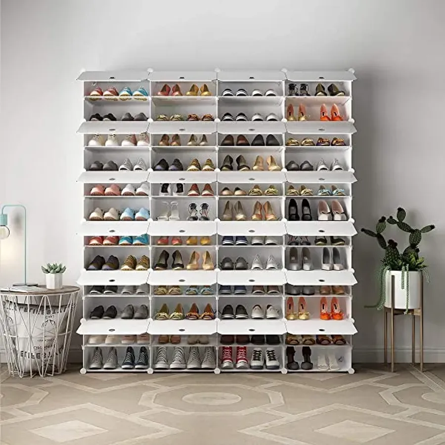 Portable Shoe Rack Organizer | 24 Pair Tower Shelf Storage Cabinet