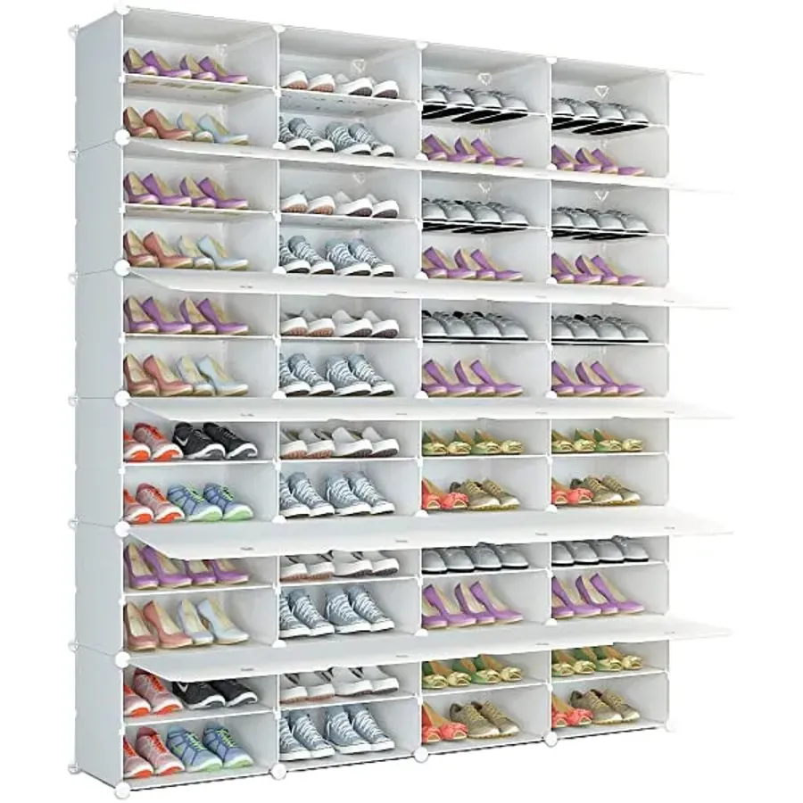 Portable Shoe Rack Organizer | 24 Pair Tower Shelf Storage Cabinet