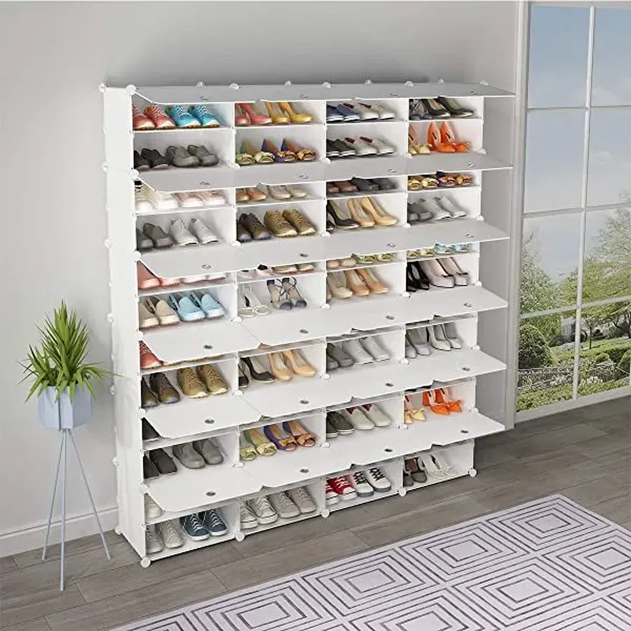 Portable Shoe Rack Organizer | 24 Pair Tower Shelf Storage Cabinet