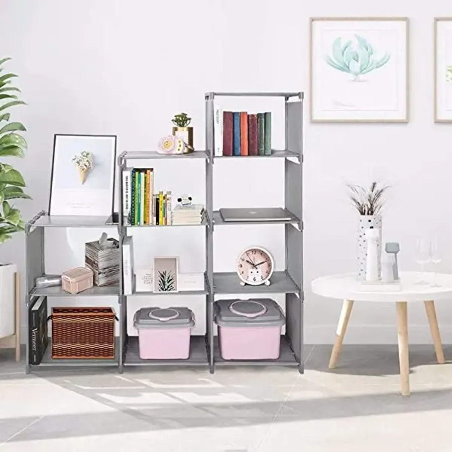 9 Cubes Bookcase | Toy Closet Storage Organizers Bookshelf