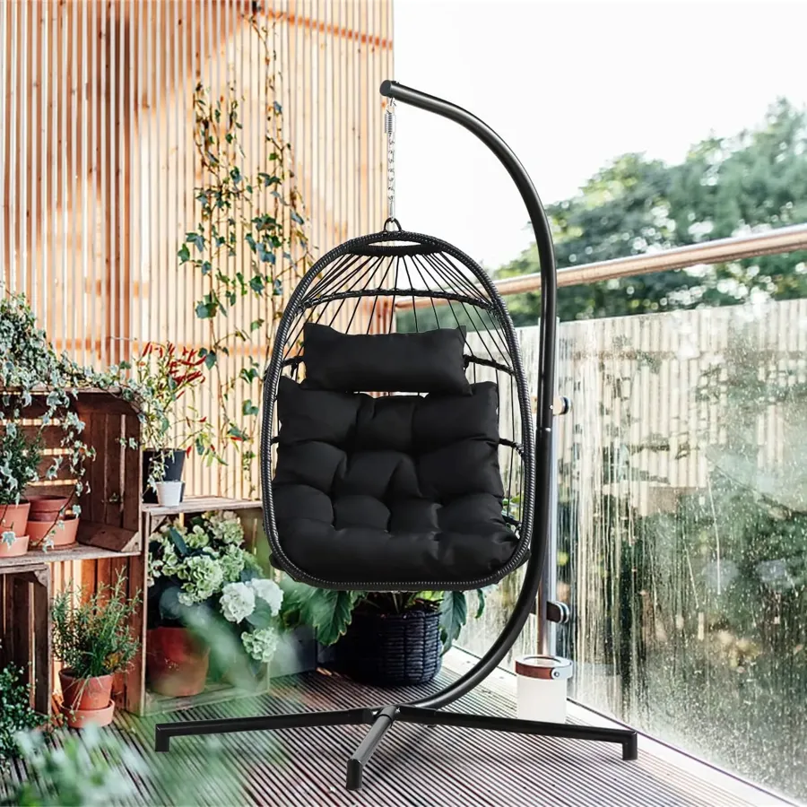 Swing Egg Chair & Hammock Chair - Black