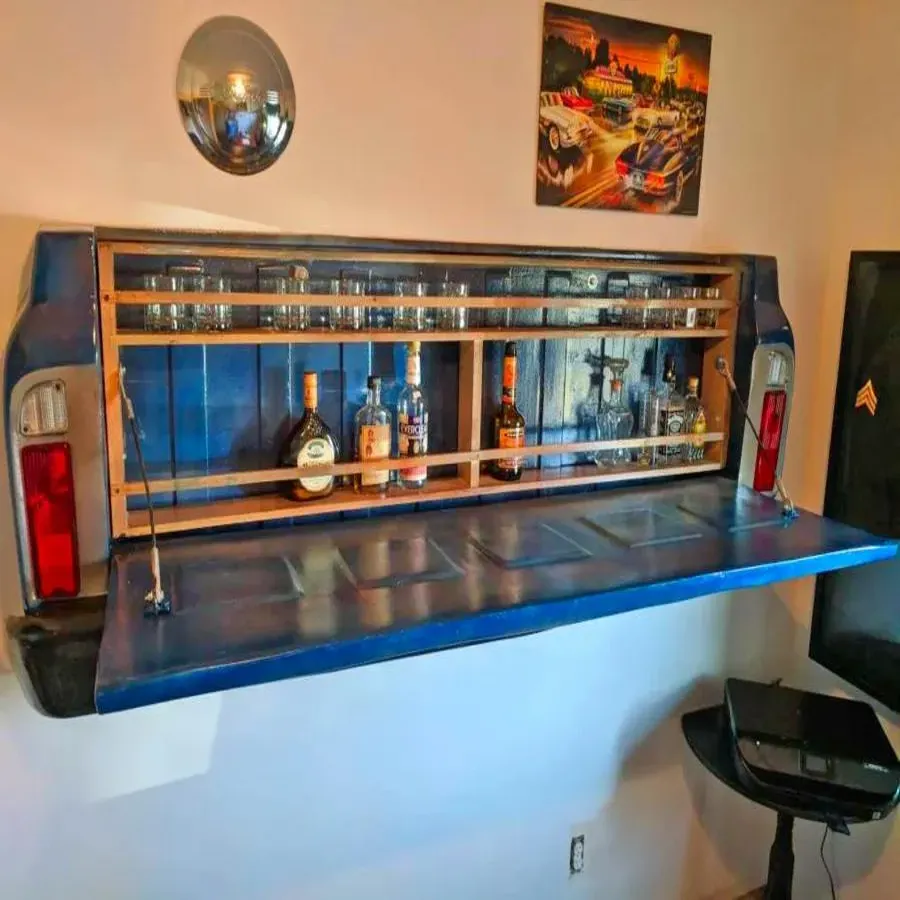 Wall Mount Truck Liquor Cabinet Tailgate Bar