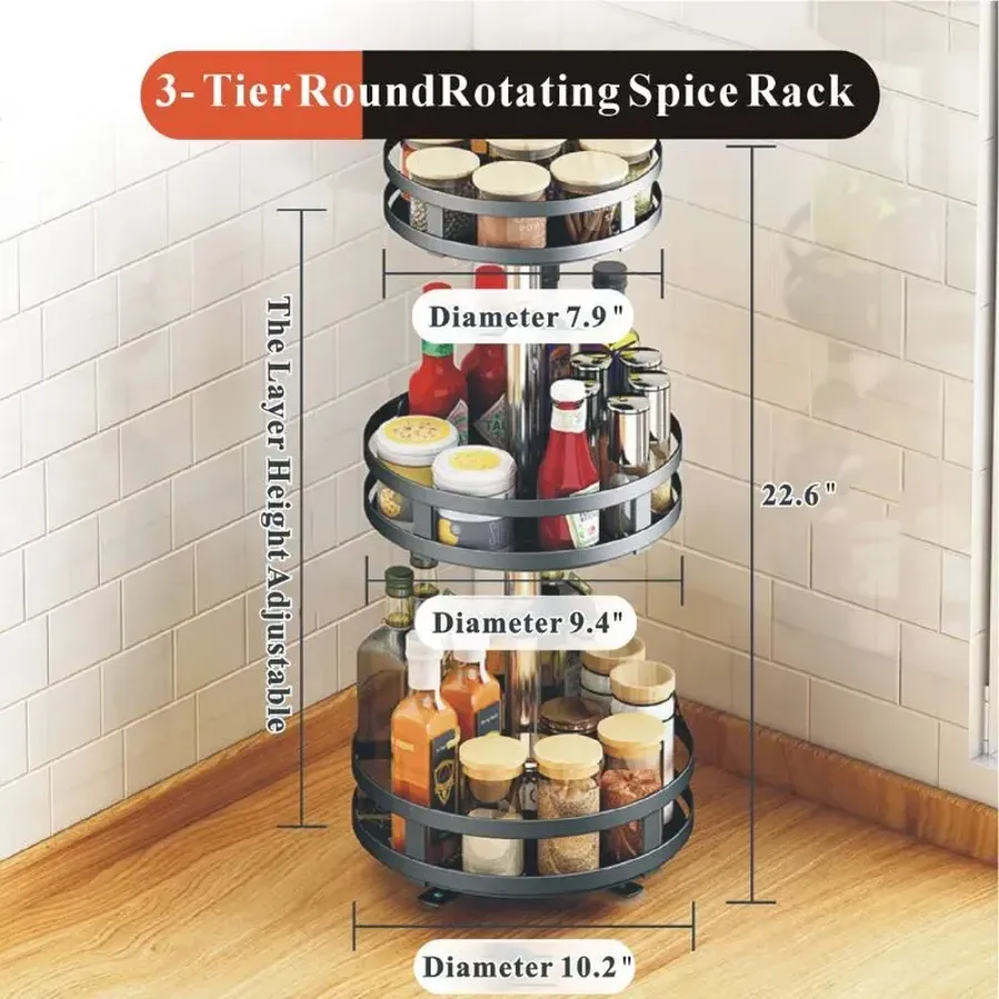 360° Rotating Storage Rack Can Be Used In Any Scene