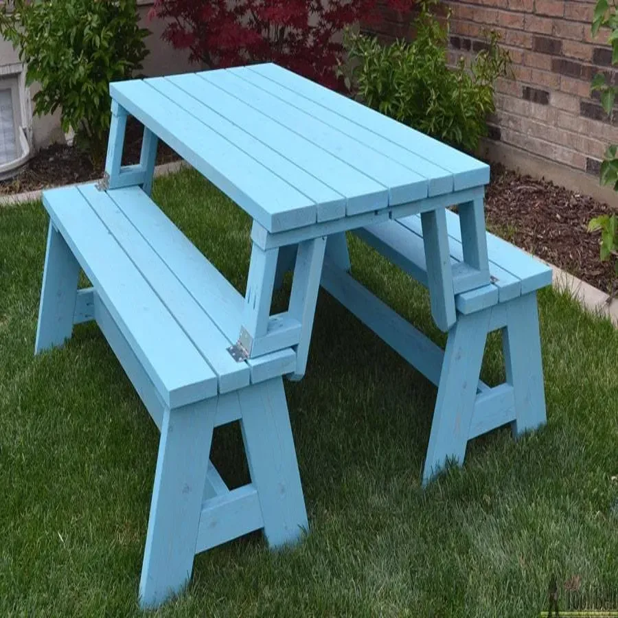 DIY Folding Bench | Turns Into A Table