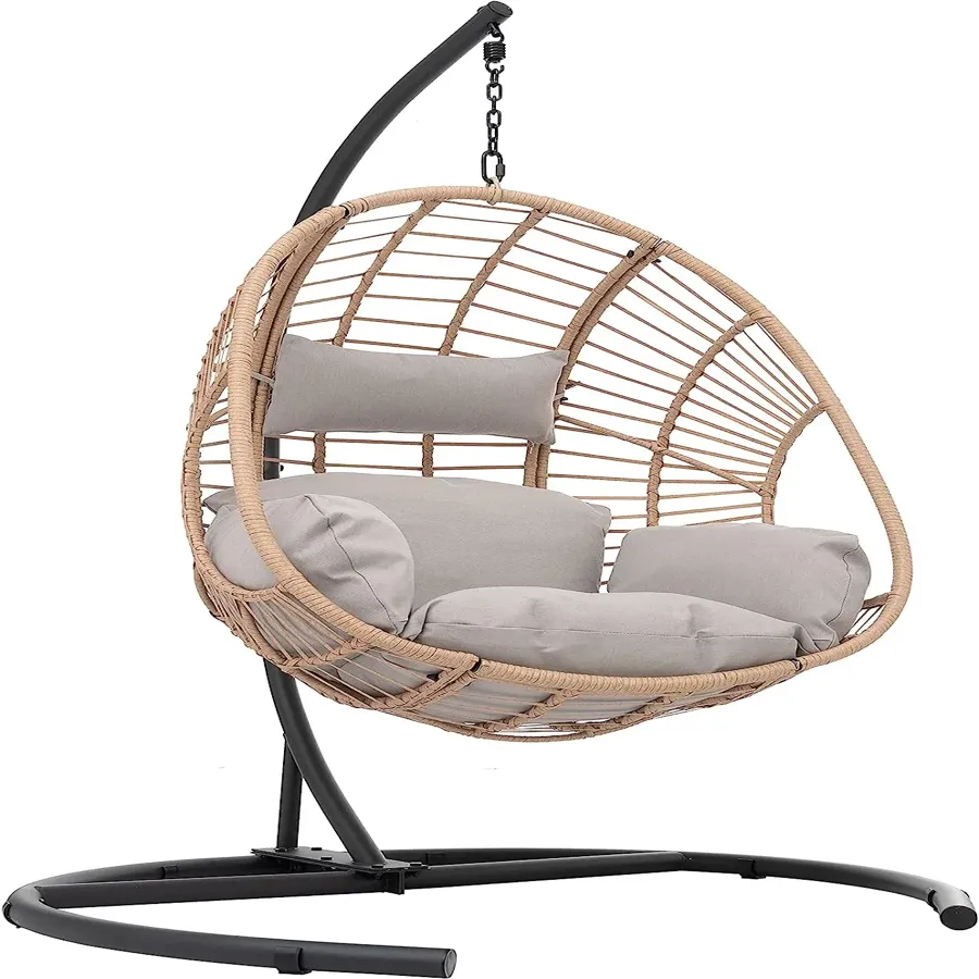 Hanging Egg Chair with Cushion and Pillow