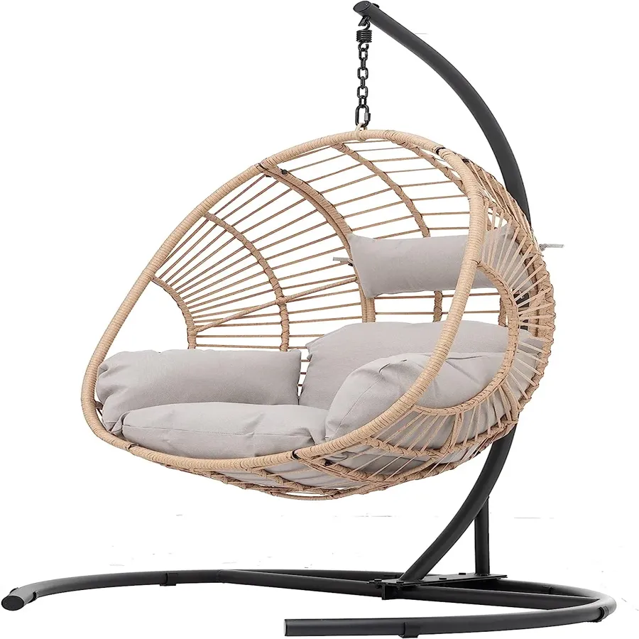 Hanging Egg Chair with Cushion and Pillow