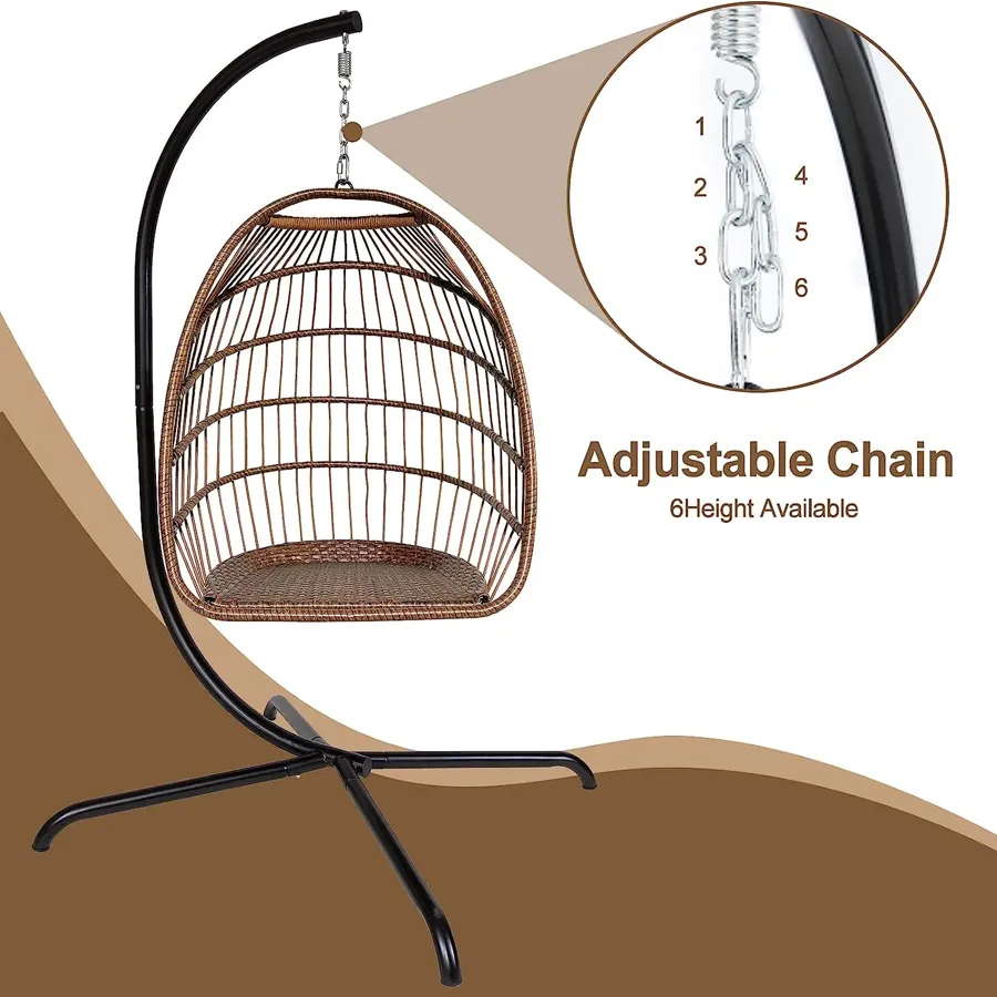 Hanging Egg Chair with Cushion and Pillow