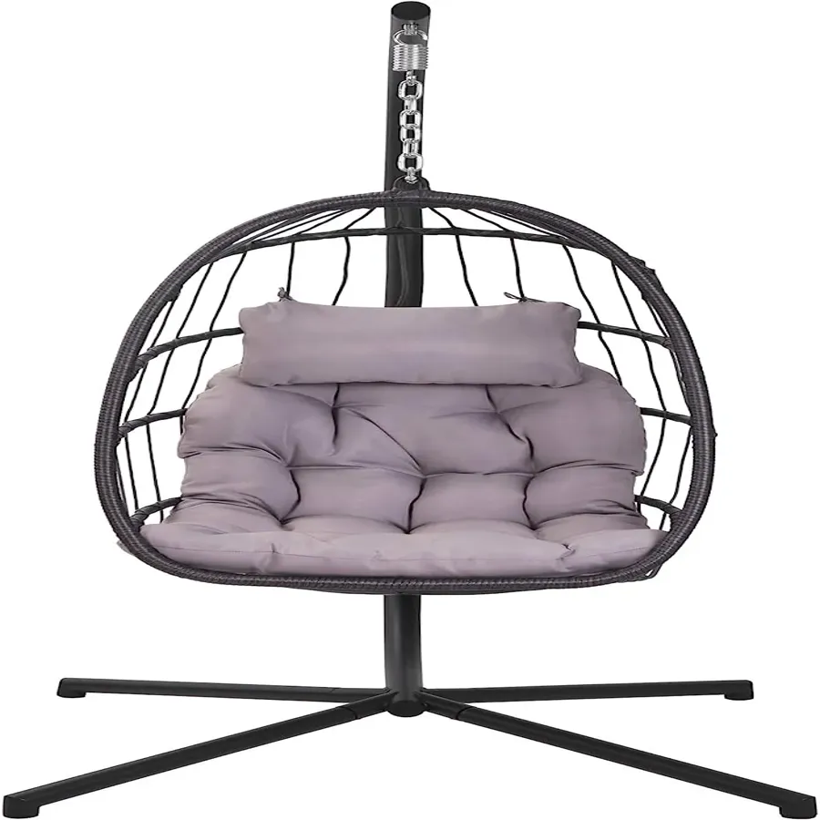 Patio Hanging Egg Chair with Stand Swing Chair