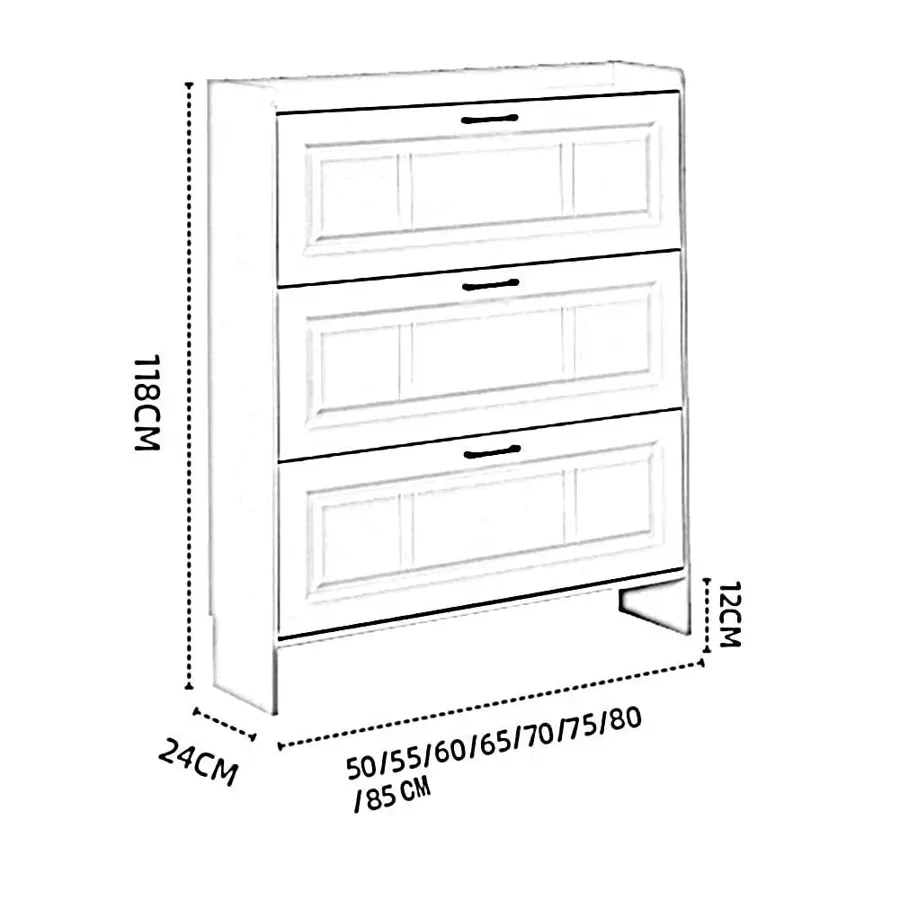 Wall Hidden Shoe Cabinet