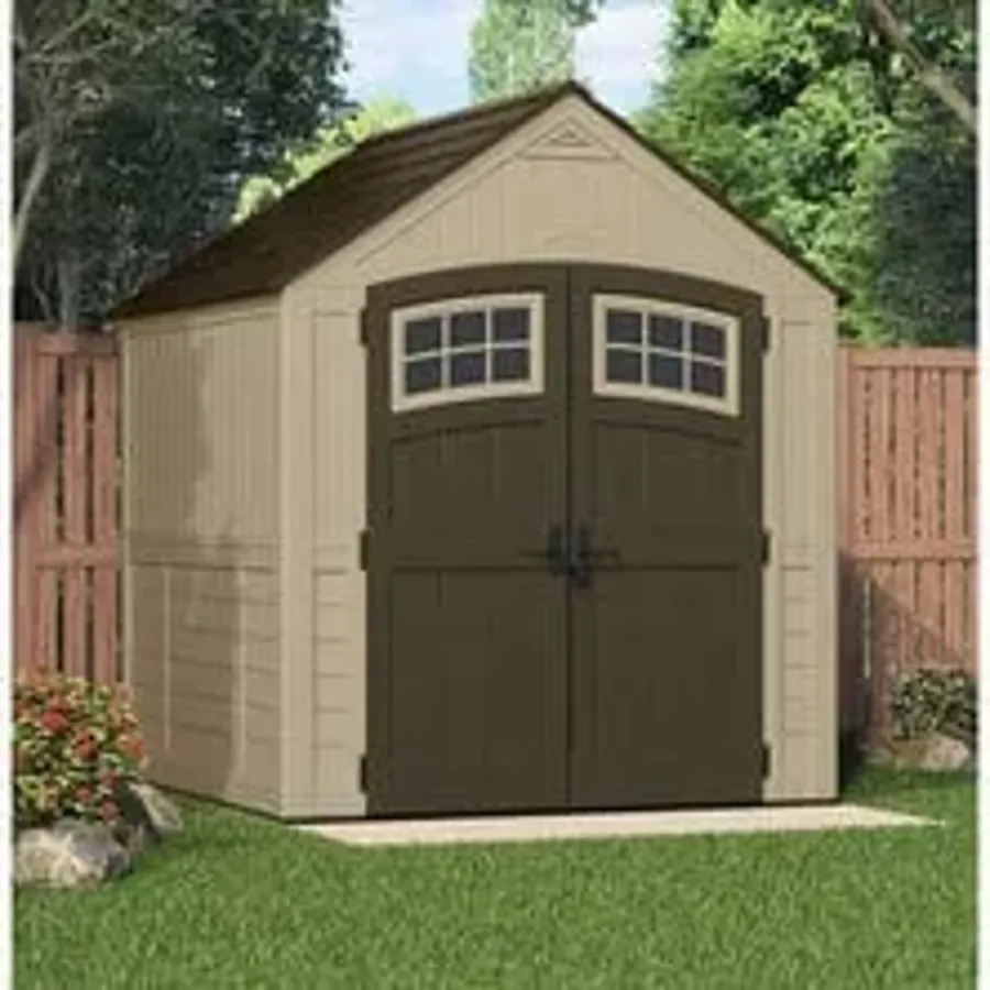 Outdoor Sutton 7 1/2 ft. W x 7 ft. D Resin Storage Shed