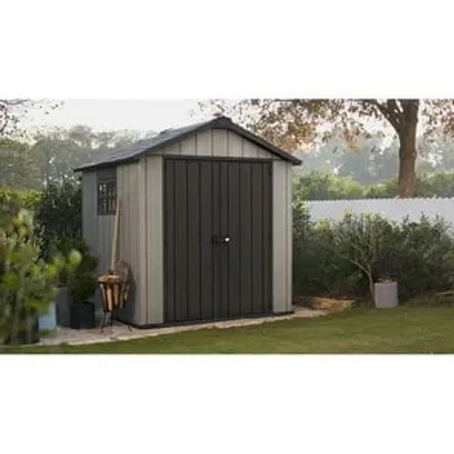 Oakland 7.5 ft. W x 7.5 ft. D Plastic Storage Shed