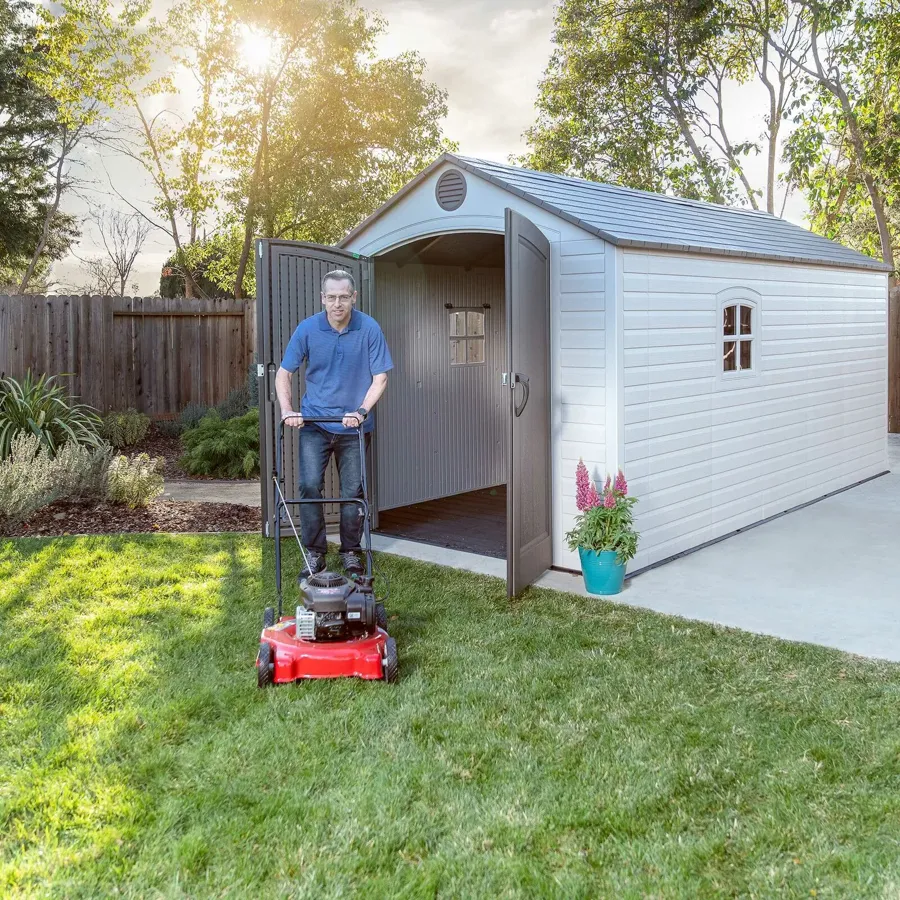 8 ft. W x 15 ft. D Plastic Storage Shed