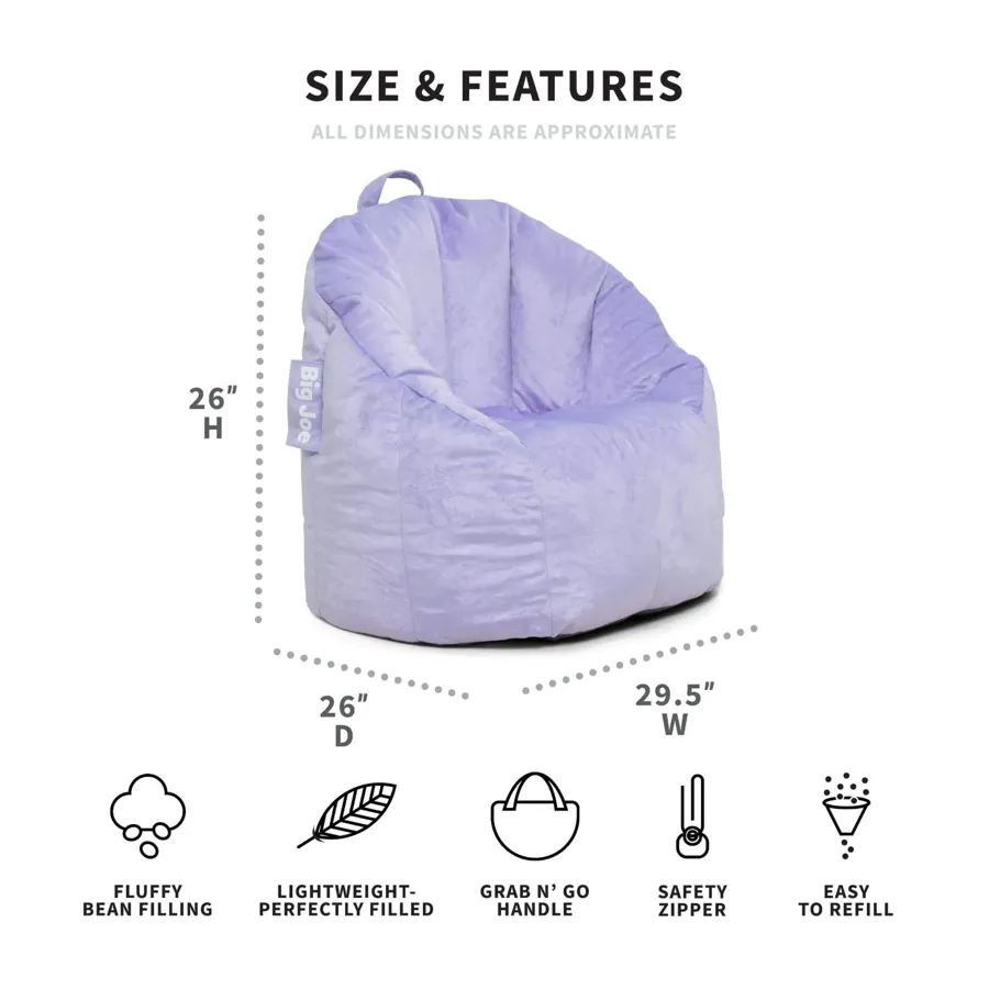 Fur Bean Bag - Purple