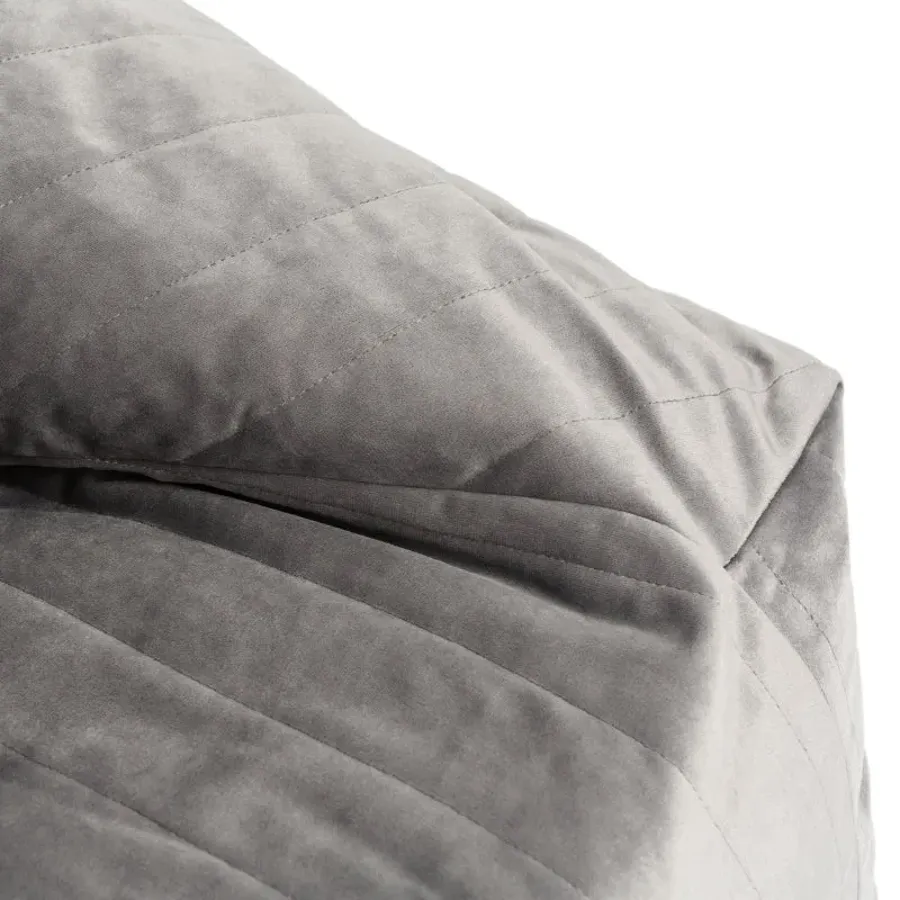 Velvet Beanbag in Slate Grey