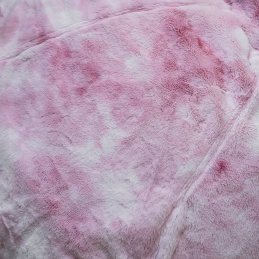 Plush Fur Bean Bag - Marble Pink Cloud