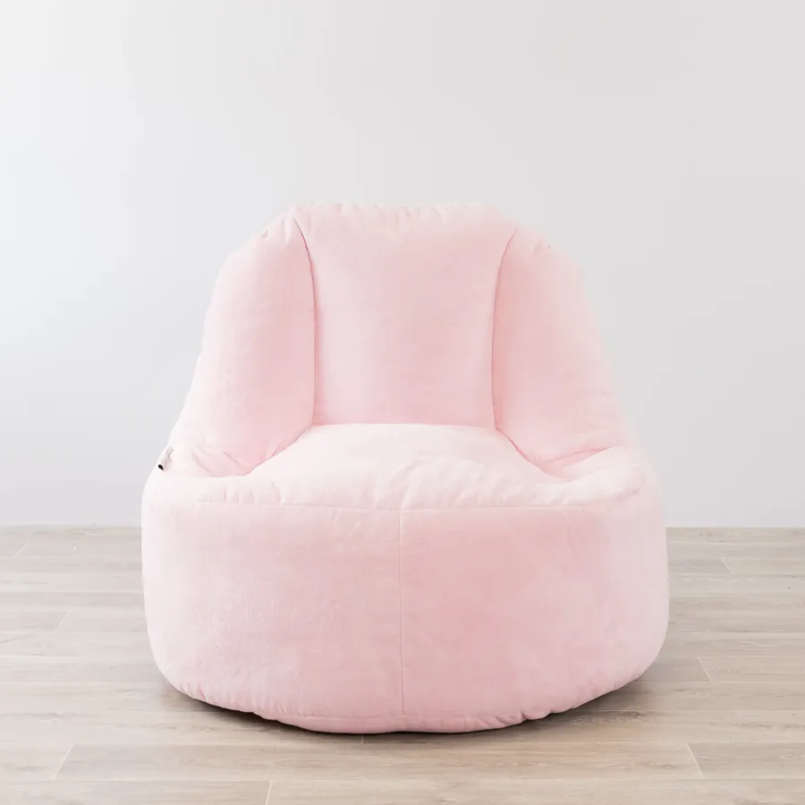 Plush Fur Lounger Bean Bag Chair - Soft Pink