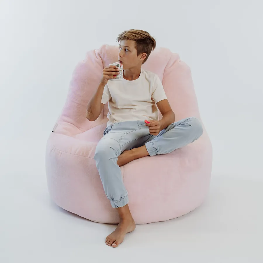 Plush Fur Lounger Bean Bag Chair - Soft Pink