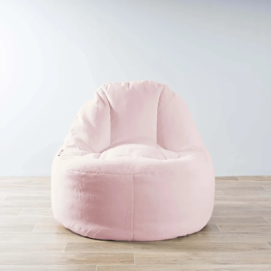 Plush Fur Lounger Bean Bag Chair - Soft Pink