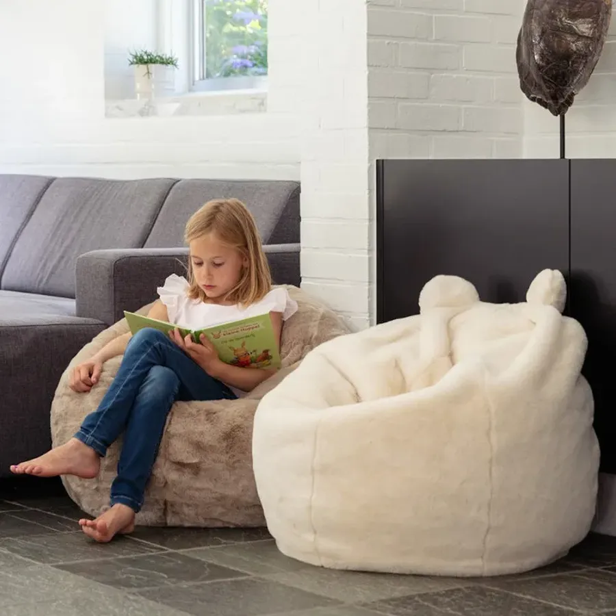 Wild & Soft Elephant Faux Fur Beanbag