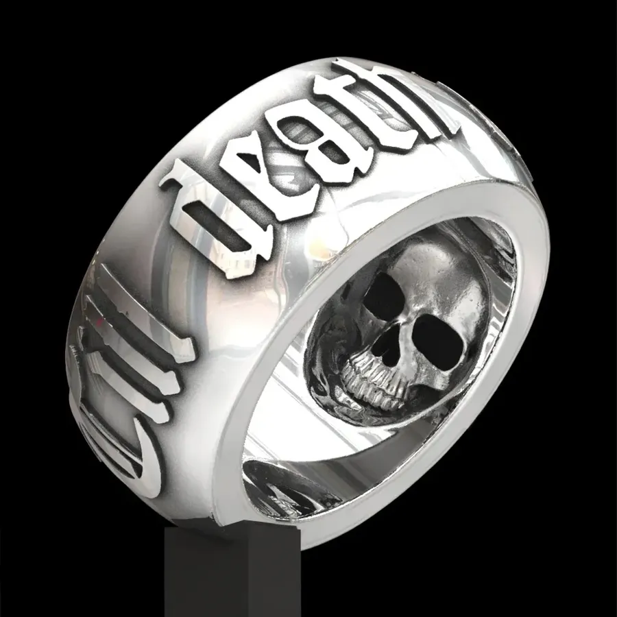 Till Death Do Us Part Skull Ring