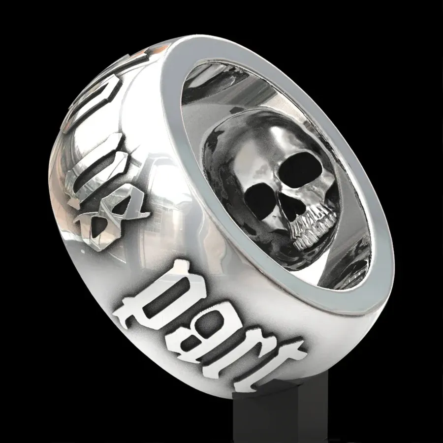 Till Death Do Us Part Skull Ring