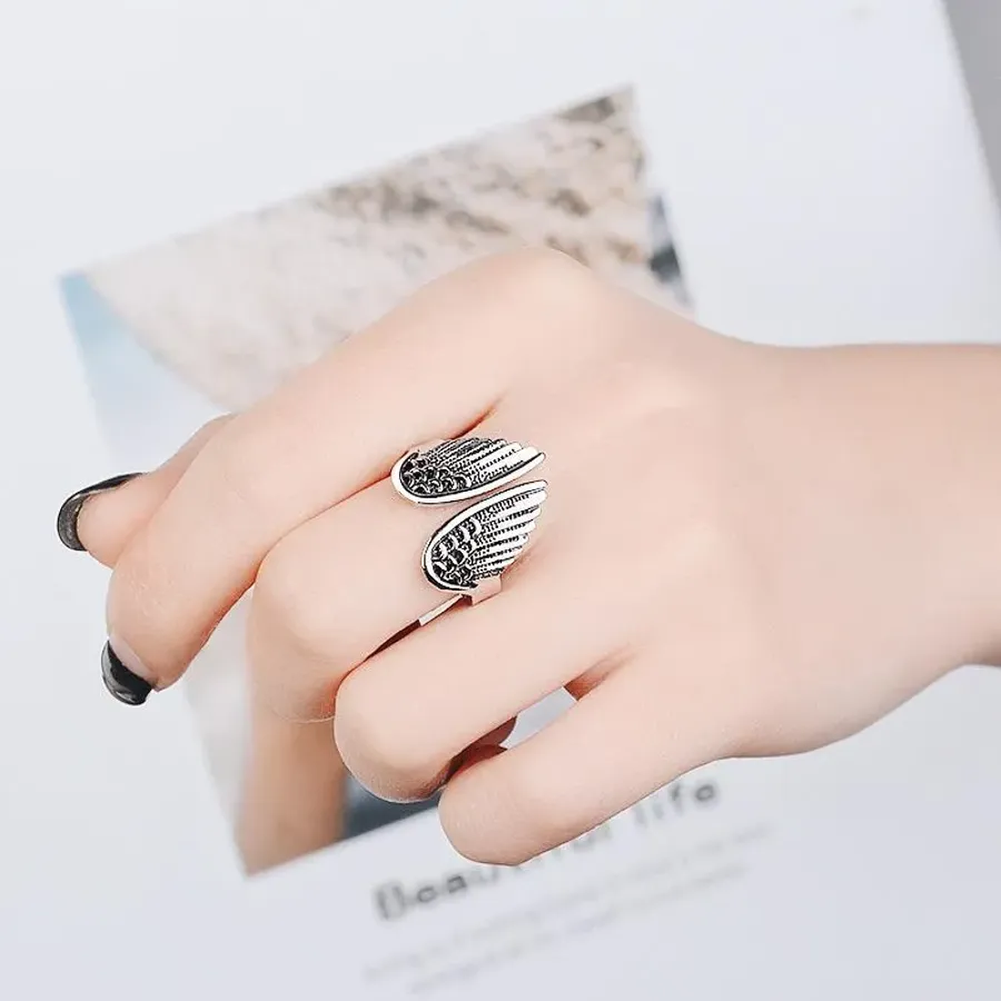 Angel Wing Silver Ring