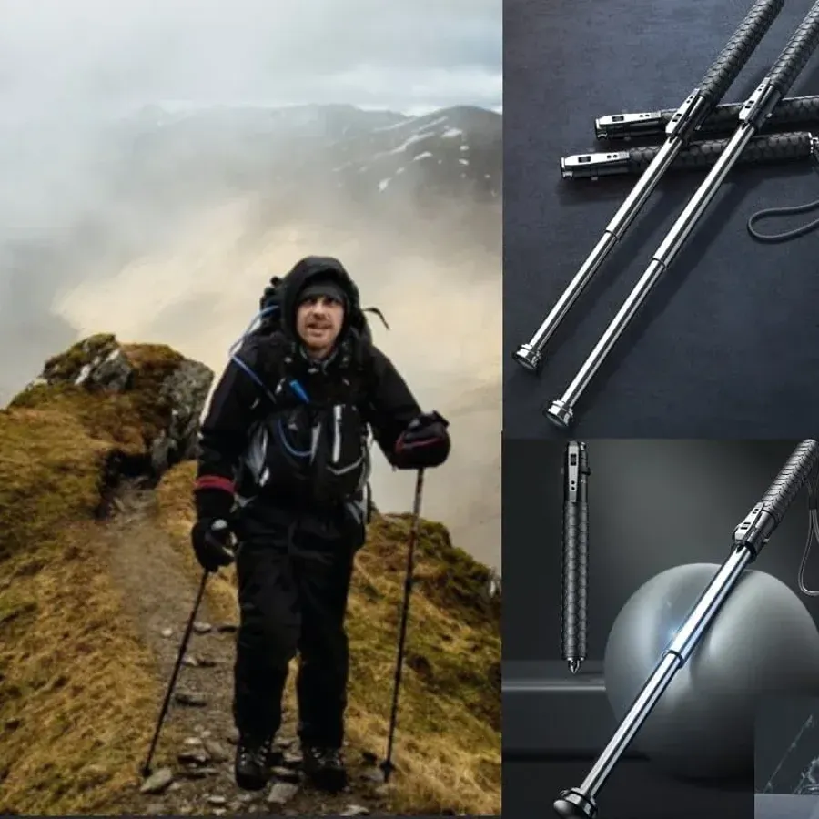 Enhanced Automatic Retractable Hiking Stick