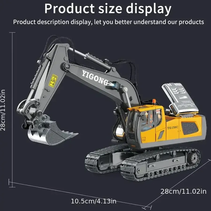 9-Channel High-Tech Remote Control Engineering Vehicle