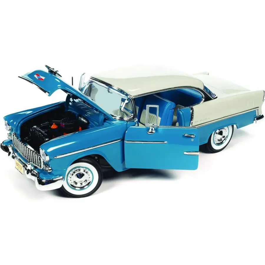 1955 Bel Air Hardtop (Hemmings) - Skyline Blue & India Ivory 1:18 Scale